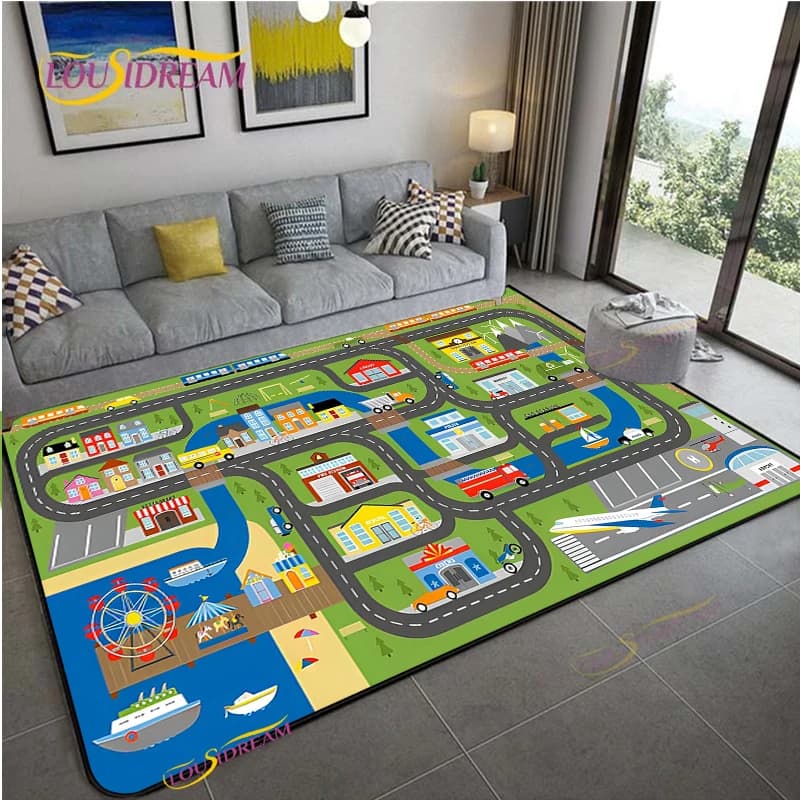 Road Traffic Non-Slip Area Rug