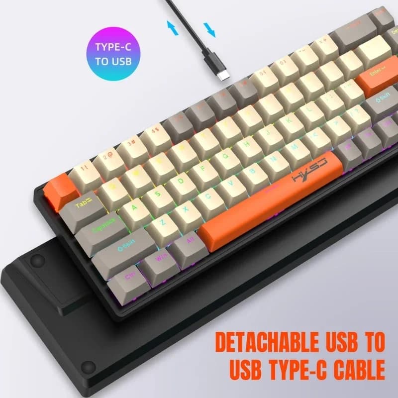 Gaming Keyboard Full Size RGB Backlits Quiet Computer Keyboard Multimedias Corded Keyboard for PC Office 896C