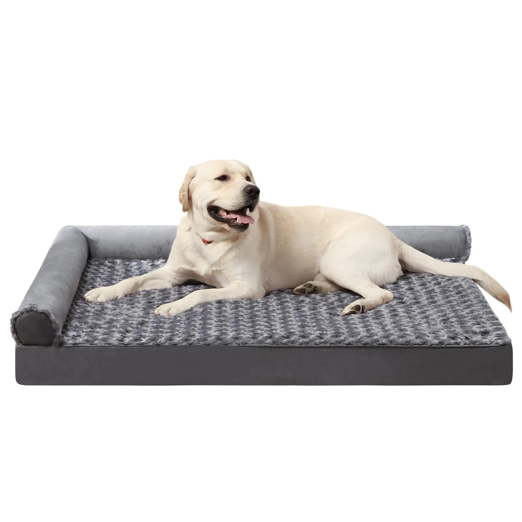 Rose Velvet Washable Dog Bed with Detachable Cover