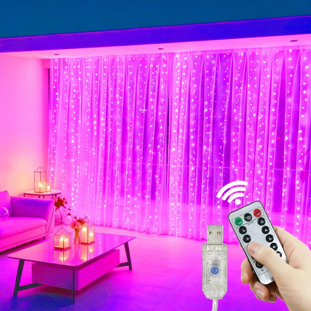 LED Fairy String Curtain Lights 3m/6m