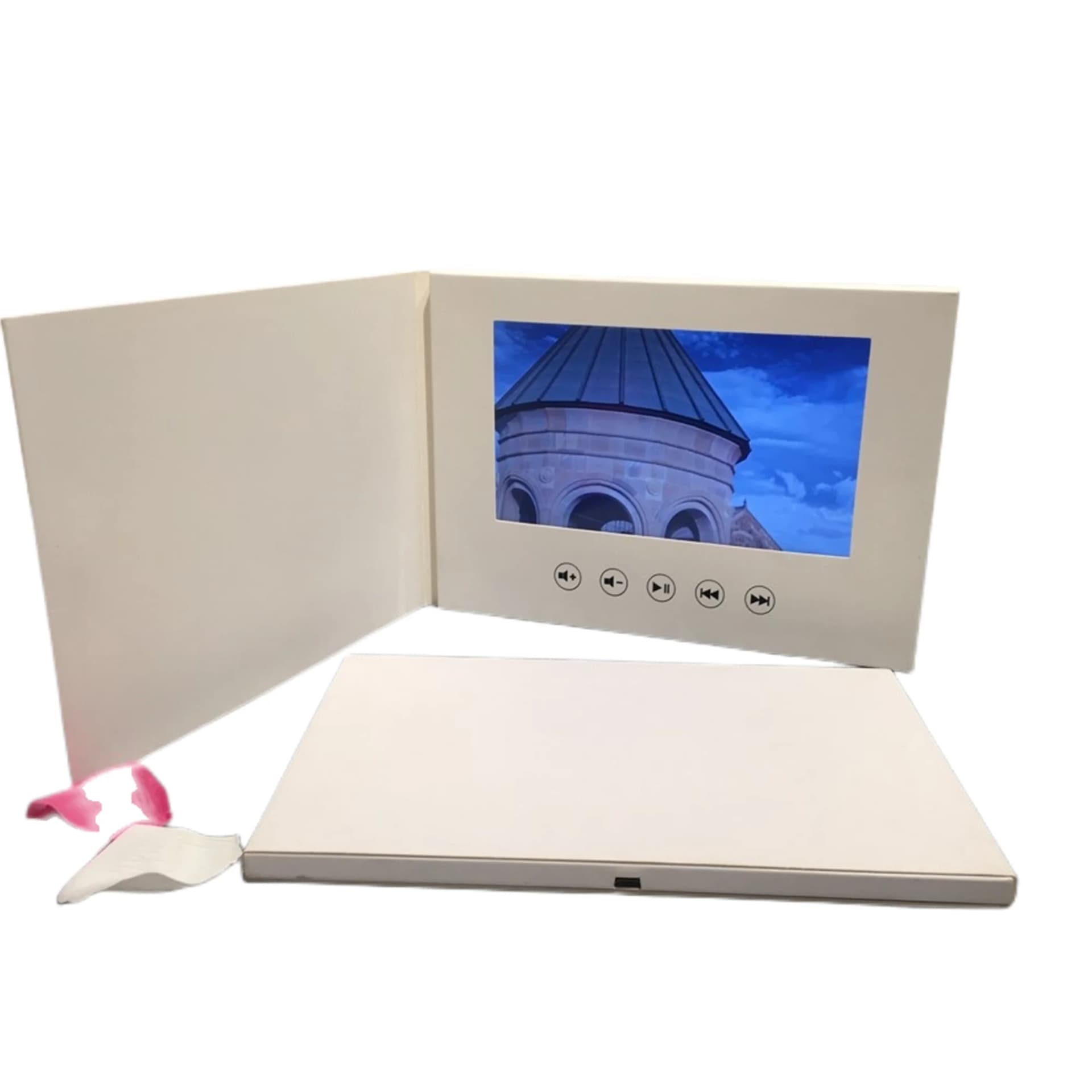 Valentine Wedding Gift 10.1 inch 4GB White Video Card Folleto De Video LCD Invite DIY Paper Digital Frame USB Upload Video
