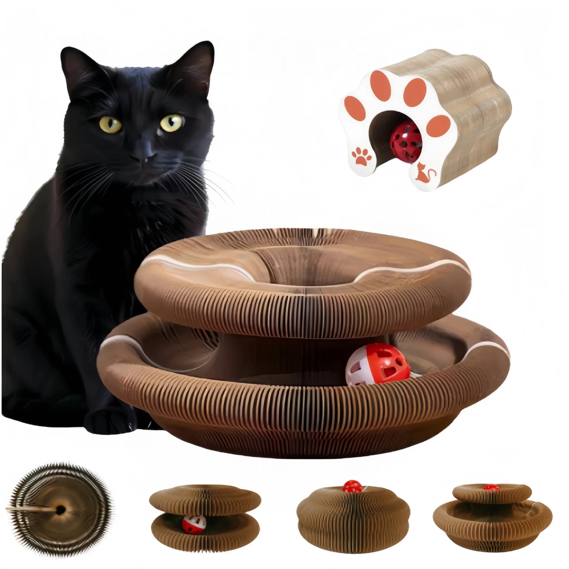 Double Tier Corrugated Cat Scratching Post