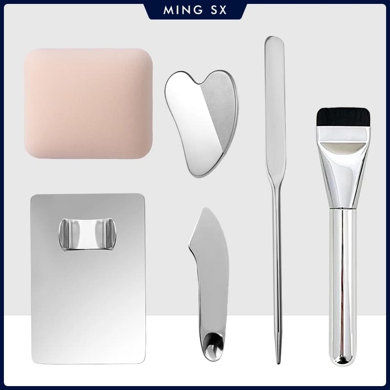 Makeup Mixing Palette with Brushes and Spatula