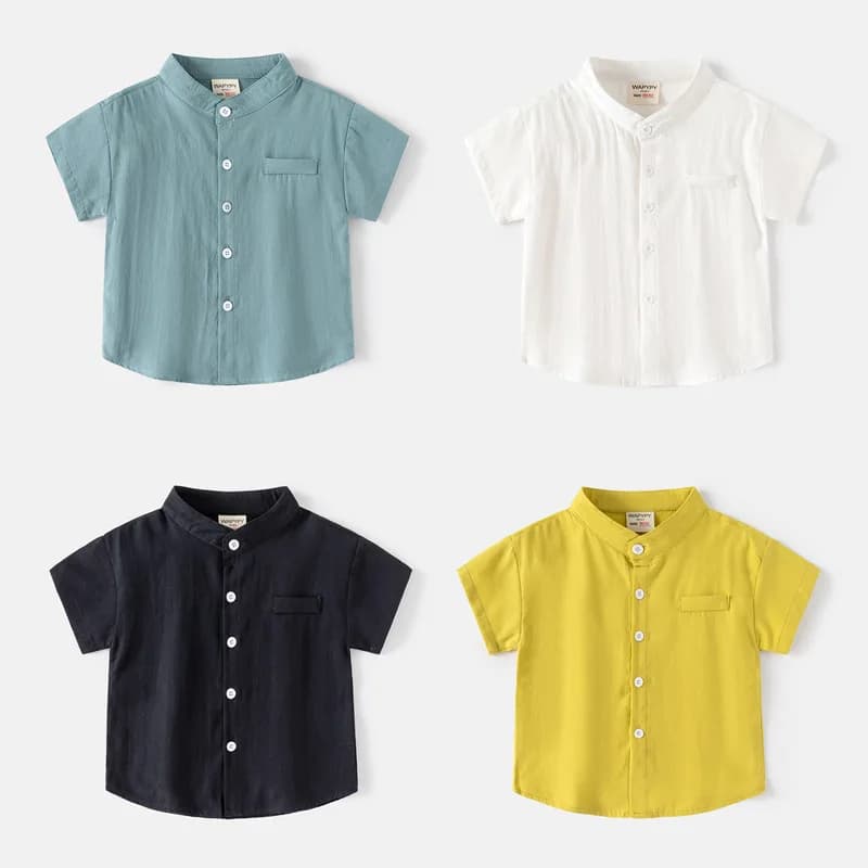 Kids Cotton Short Sleeve Shirt