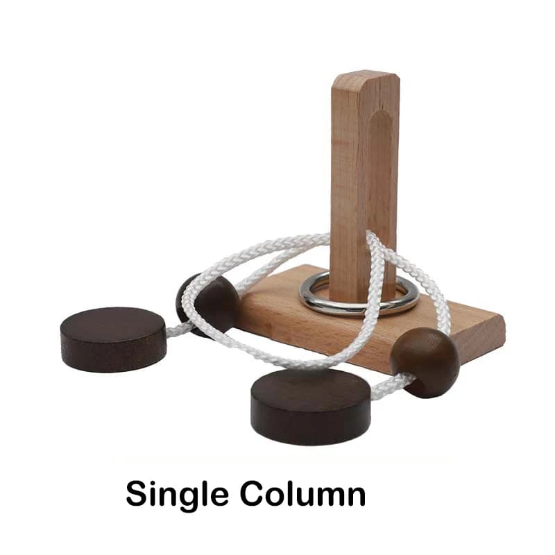 Wooden Rope Brain Teaser Puzzle