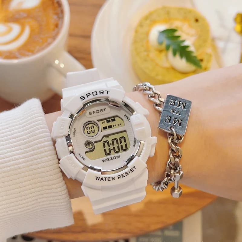 Men Women Digital Watches with Bracelet Multifunction Sports Watches Fashion Couple Watch Electronic Clock For Boys and Girls