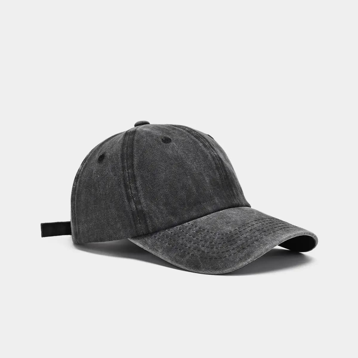 Washed Cotton Snapback Baseball Cap