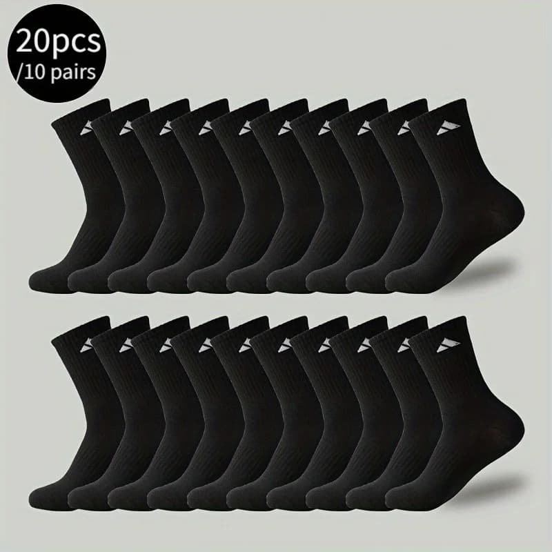 Men's Athletic Crew Socks 10 Pairs