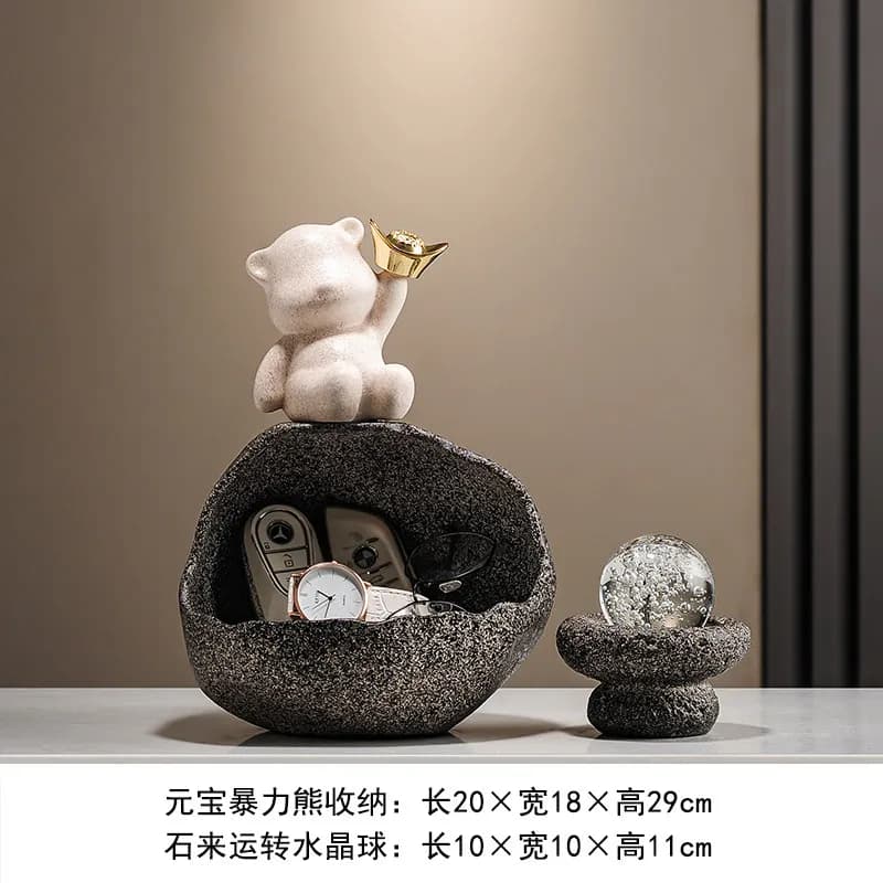 Kitchen Desk Storage Holder for Towel and Trinket Display