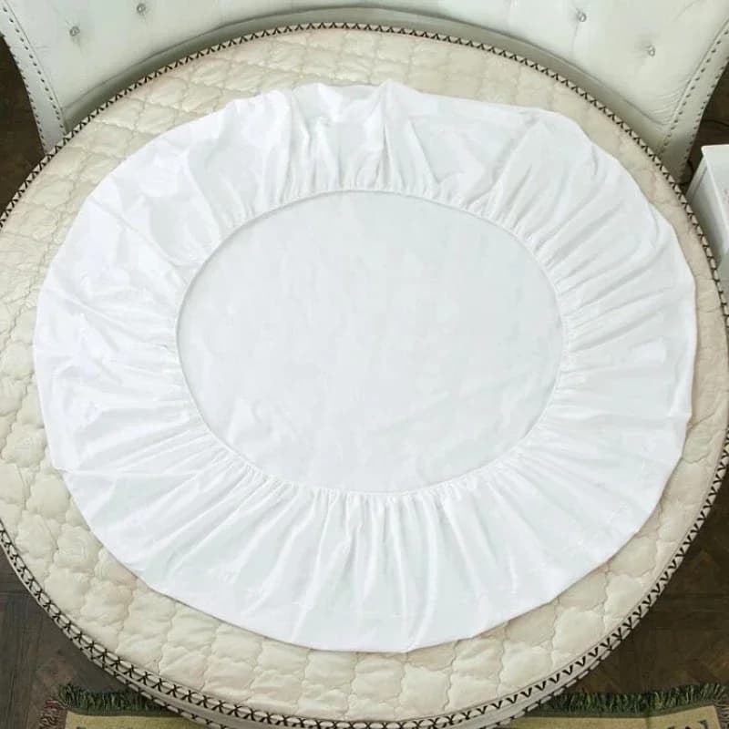 Round Cotton Fitted Sheet Set