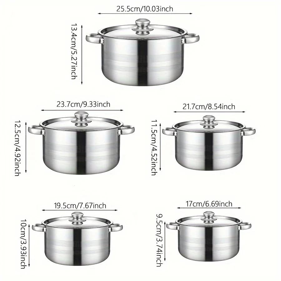 5-Piece Stainless Steel Cookware Set