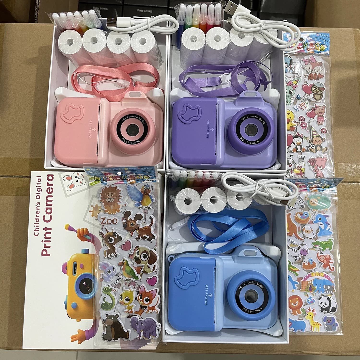 Kids Instant Print Camera with Dual Lens