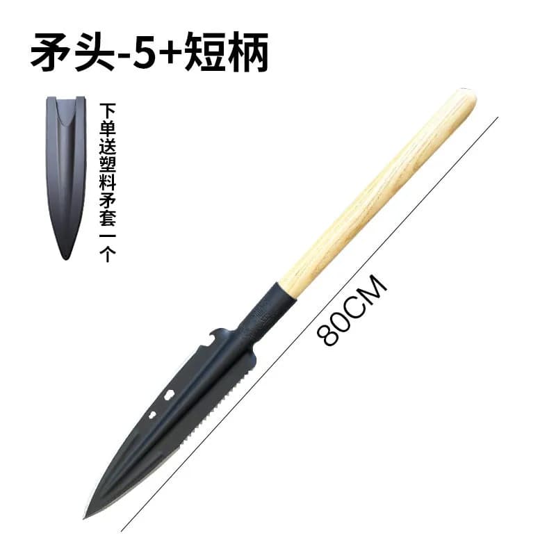 Hand-forged integrated long agricultural tools, multi-functional practical tools for chopping firewood and animal husbandry