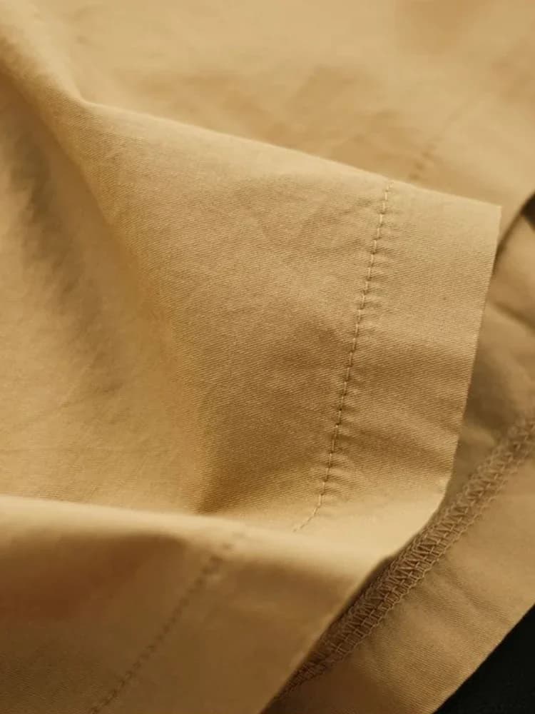 Wide Leg Cotton Elastic Waist Pants