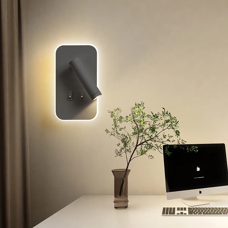 LED Bedside Wall Lamp with USB Port