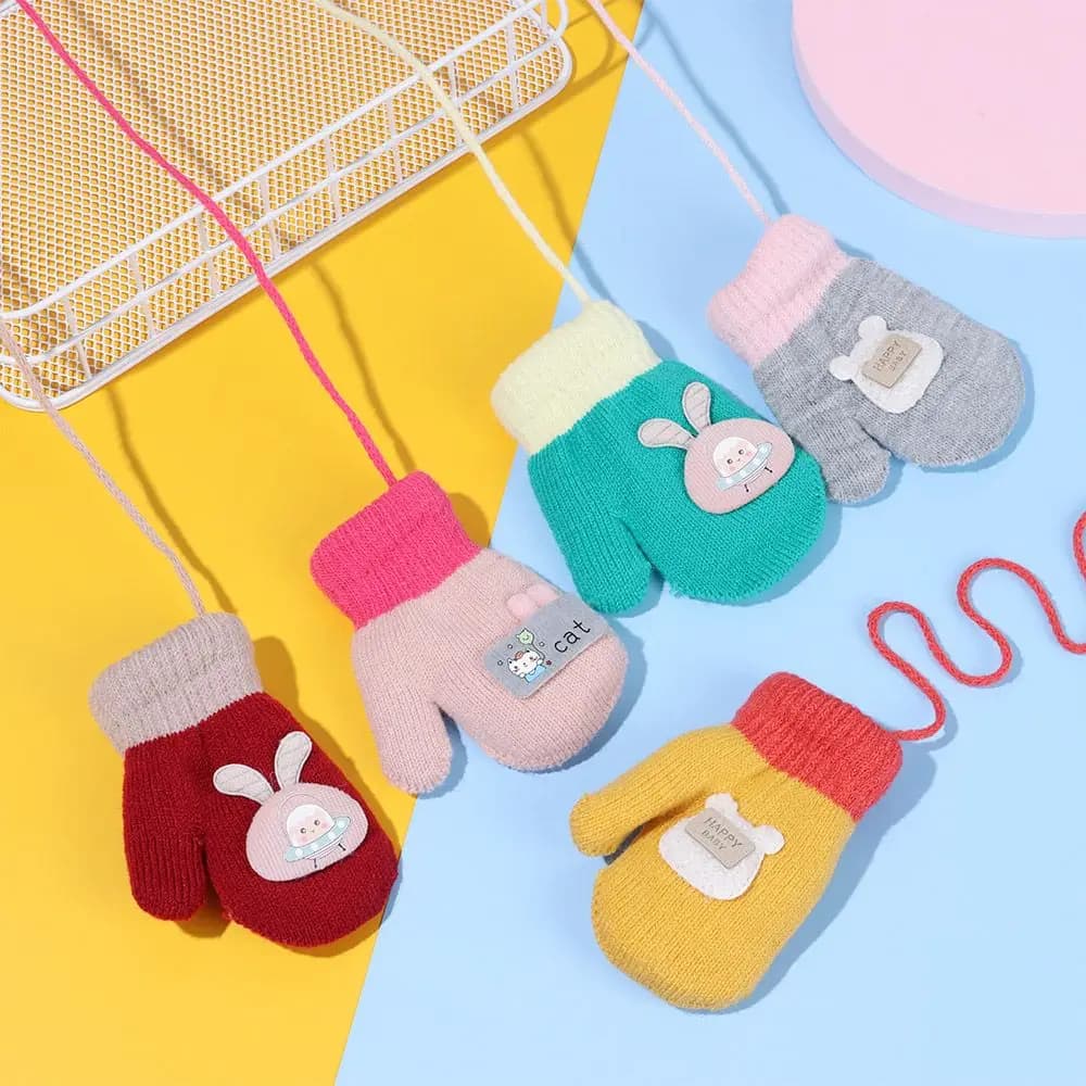 Toddler Winter Knitted Mittens