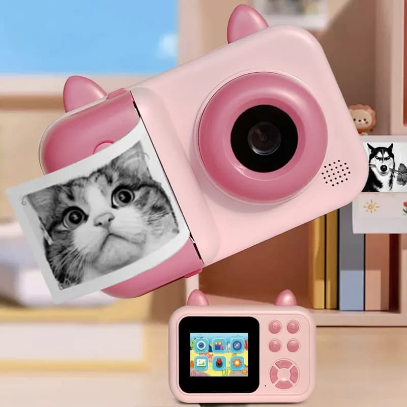 Instant Print Camera with USB Rechargeable Battery