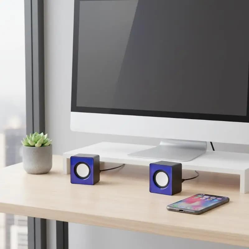 Stereo Desktop Speakers with Microphone