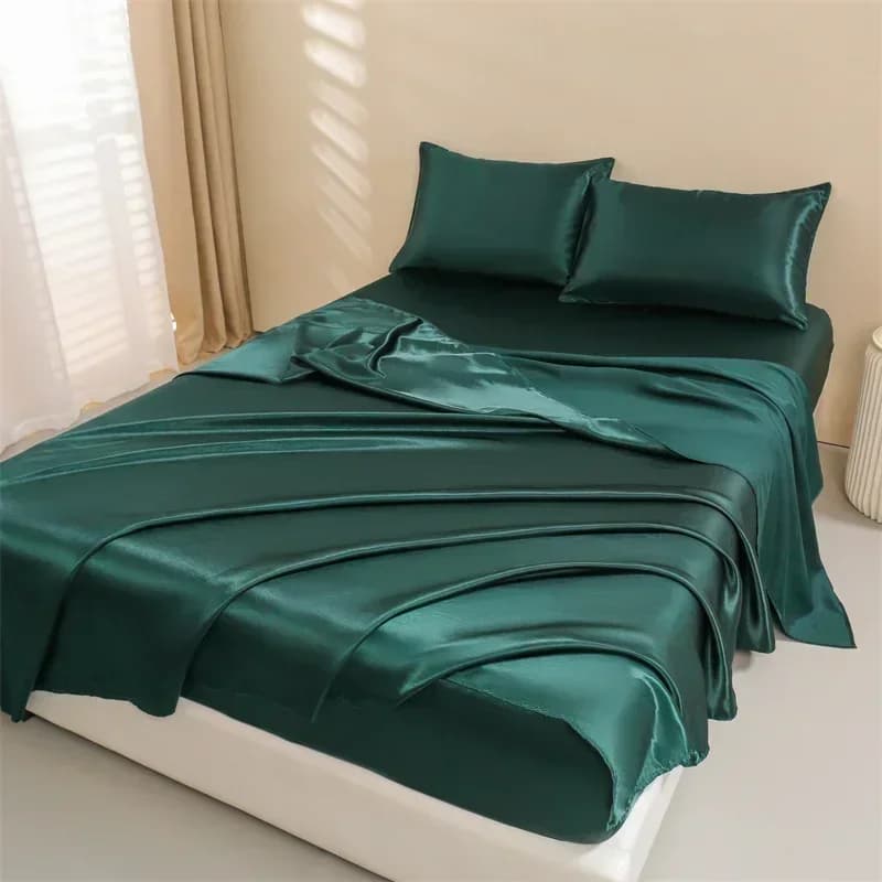 Satin Queen Bed Sheets Set