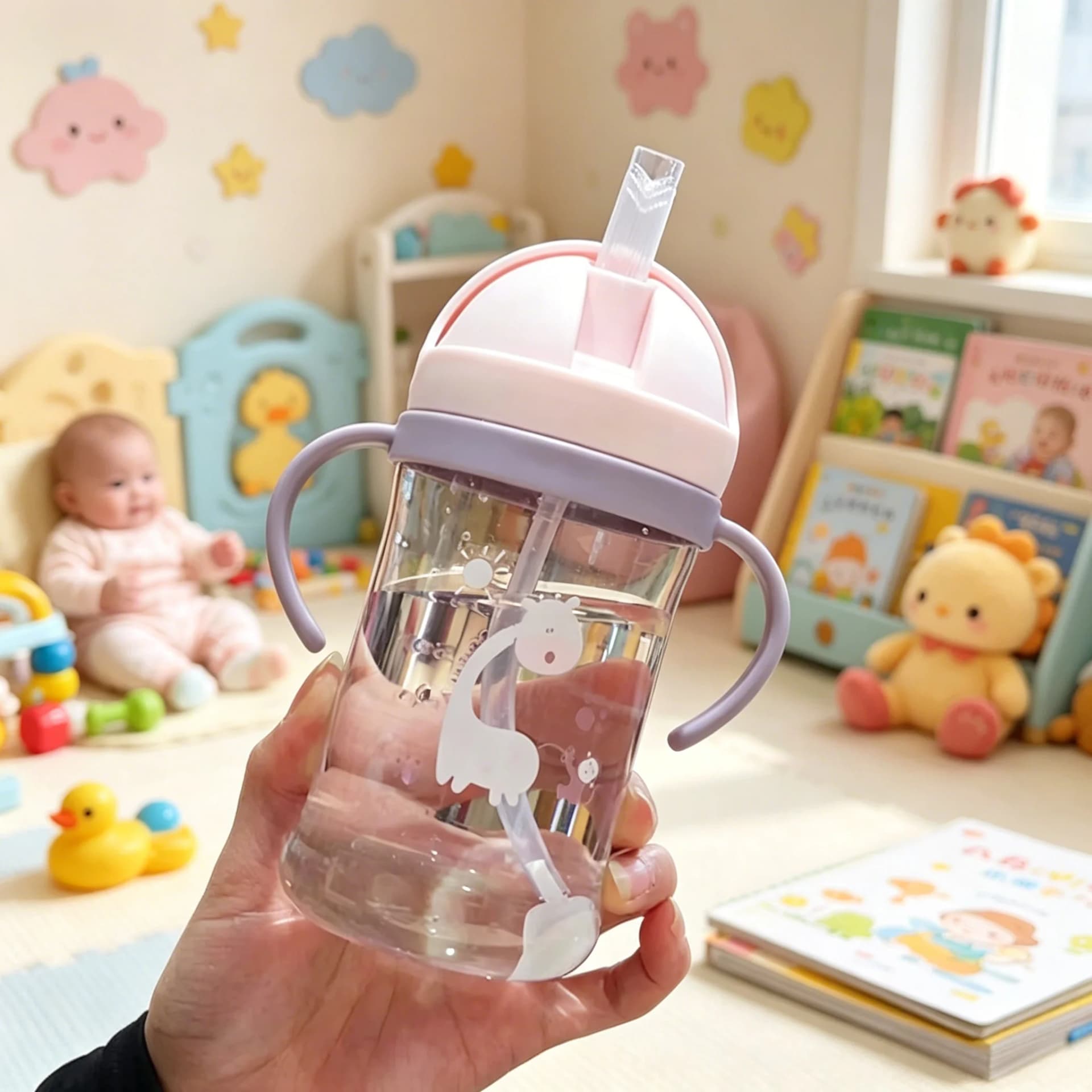 Sippy Cup with Straw and Gravity Ball