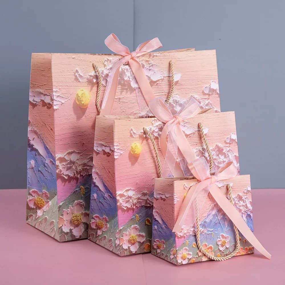 Kraft Paper Gift Bag with Handles