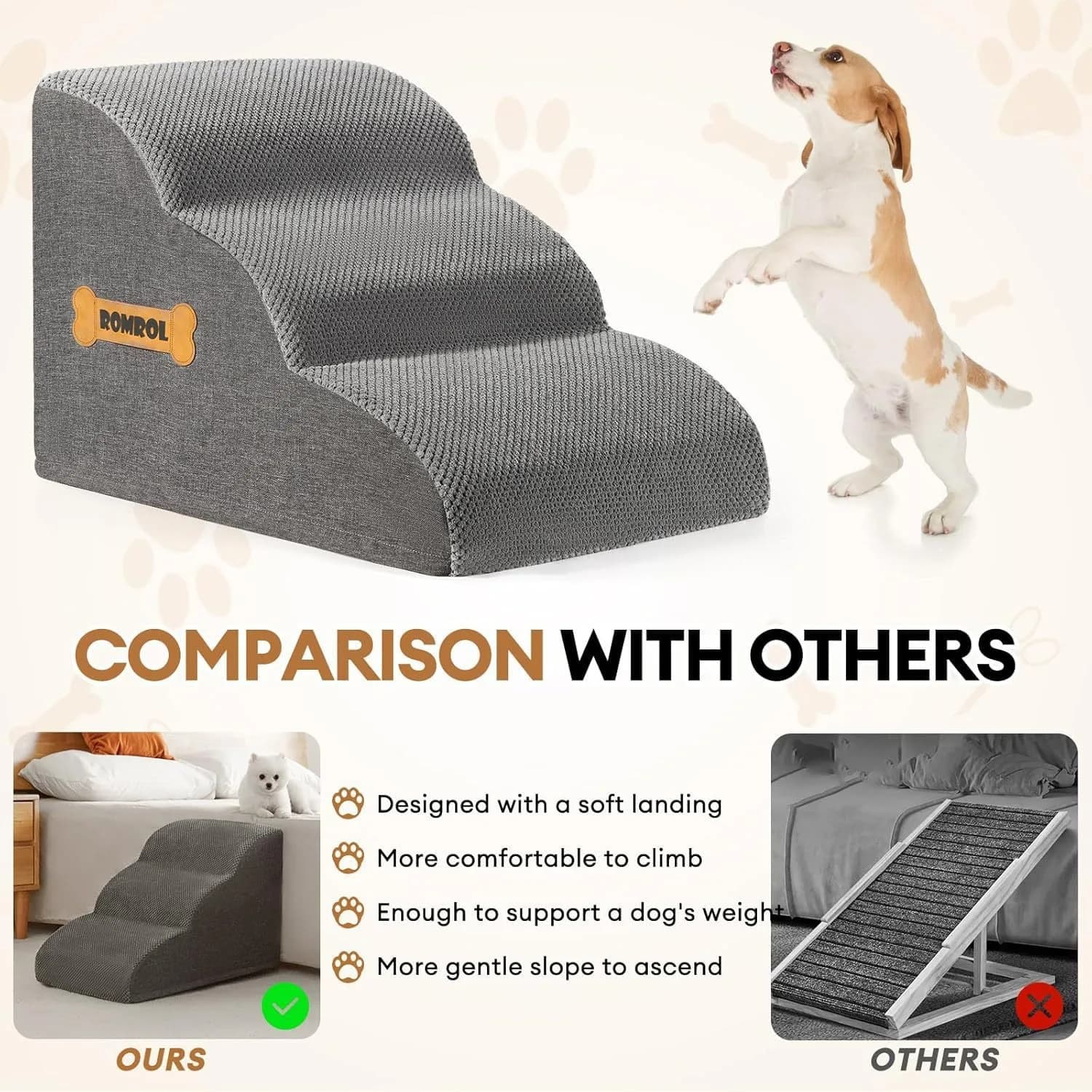 Dog Stairs Ramp for High Beds