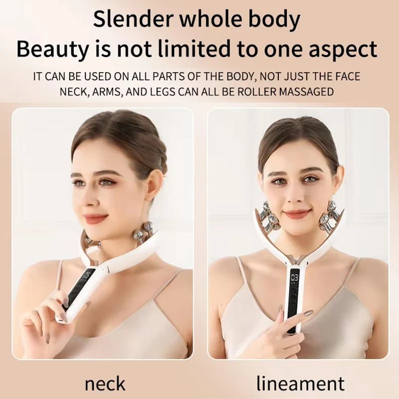 RF EMS Micro Current Roller Face Slimming Artifact V Face Beauty Firming Lifting Face Facial Massage Instrument