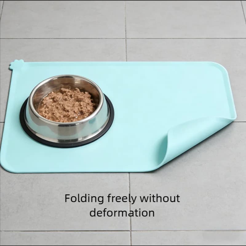 Waterproof Pet Bowl Mat With Non-Slip Base
