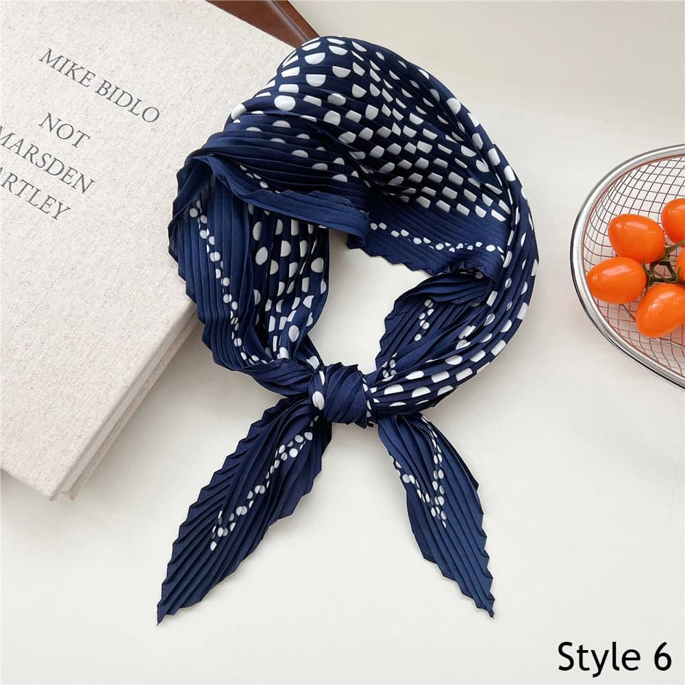 Fold Square Scarf Women Spring Summer Fashion Bandanas Bag Hat Head Hair Shawl Wraps Elegant Lightweight Luxury Hair Accessories