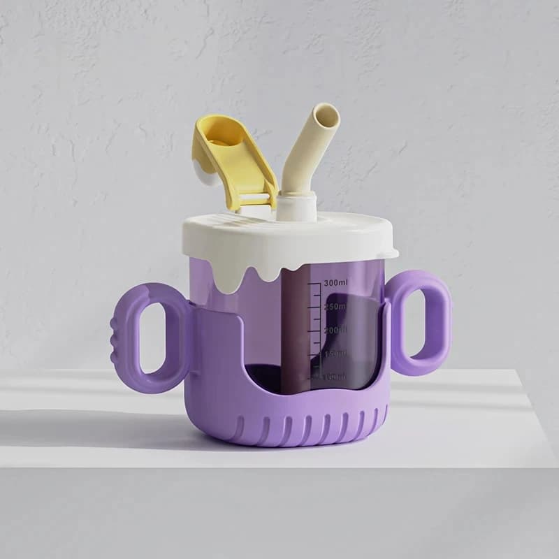 Cartoon Crocodile Sippy Cup with Handle