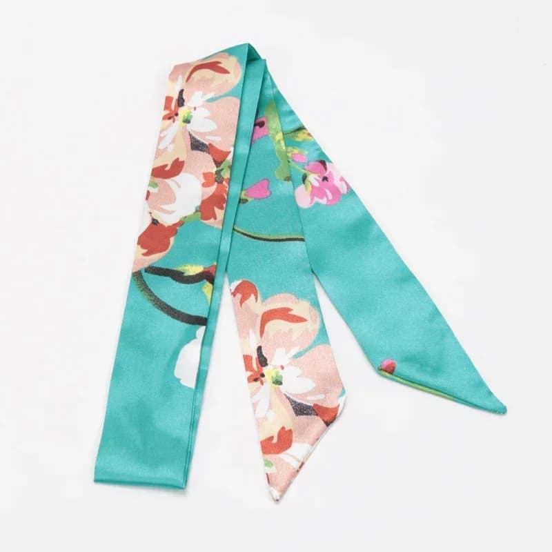 Skinny Scarf Hair Small Women Simple Style Handle Ribbon Fashion Printing Hairband Headscarf Beautiful Scarves Bags for Women