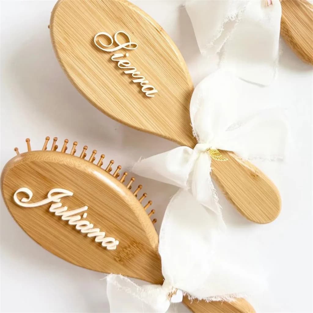 Custom Hair Brush and Comb Party Favor Set
