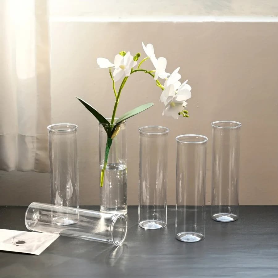 Clear Plastic Cylinder Vase