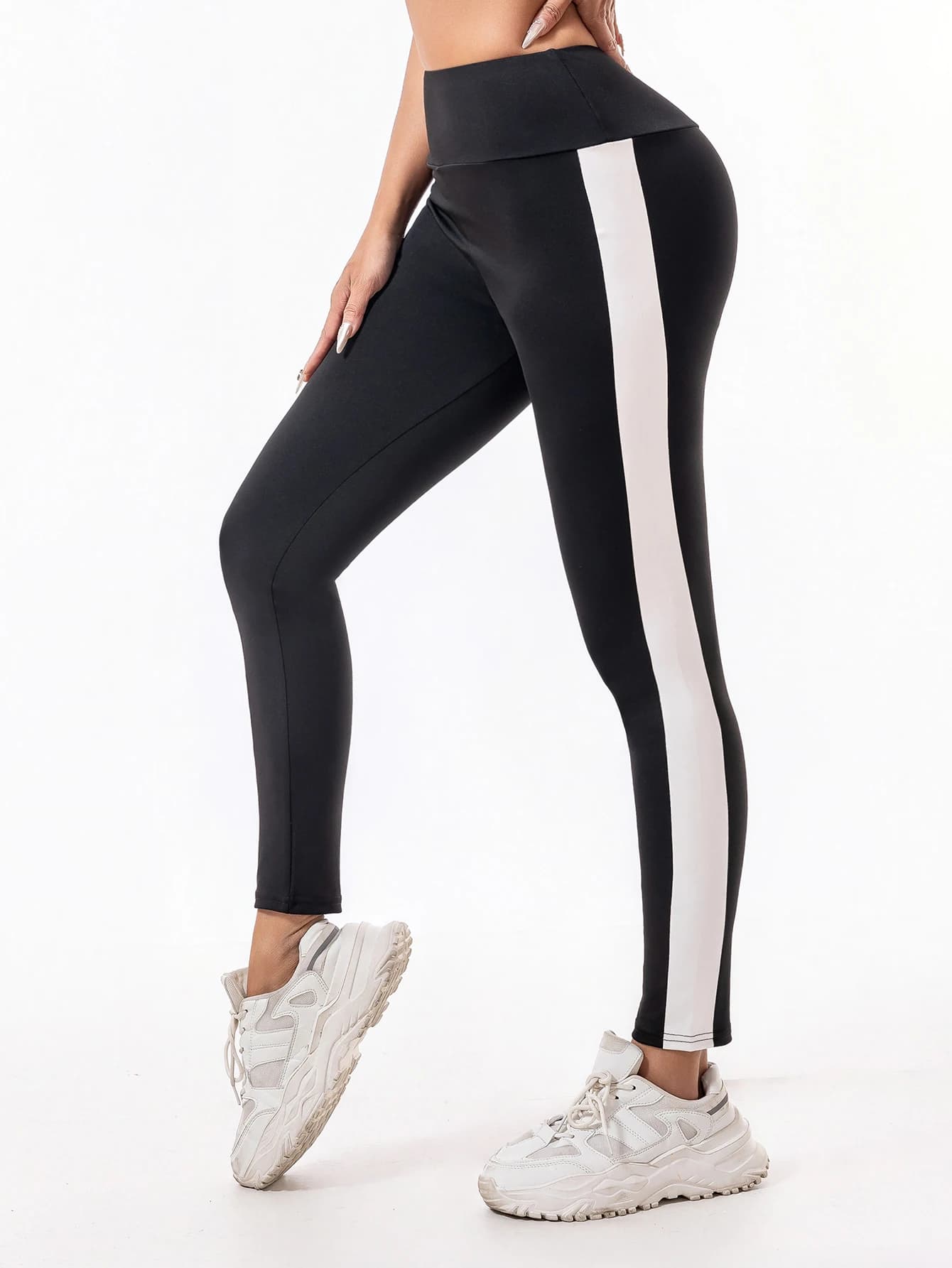 Leggings Women Wear High-Waisted Elastic Letter Stretch Leggings Hip Lift Yoga Fitness Pants