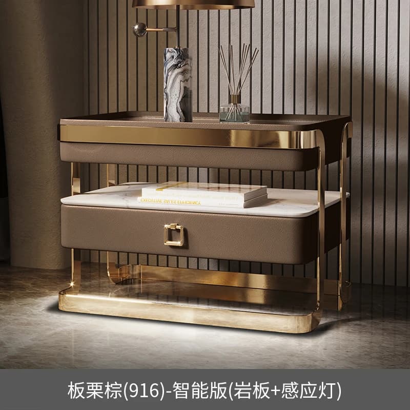 Aesthetic Simple Nightstand Modern Bedside Nordic Storage Nightstand Floor Luxury Mesita De Noche Dormitorio Home Furniture