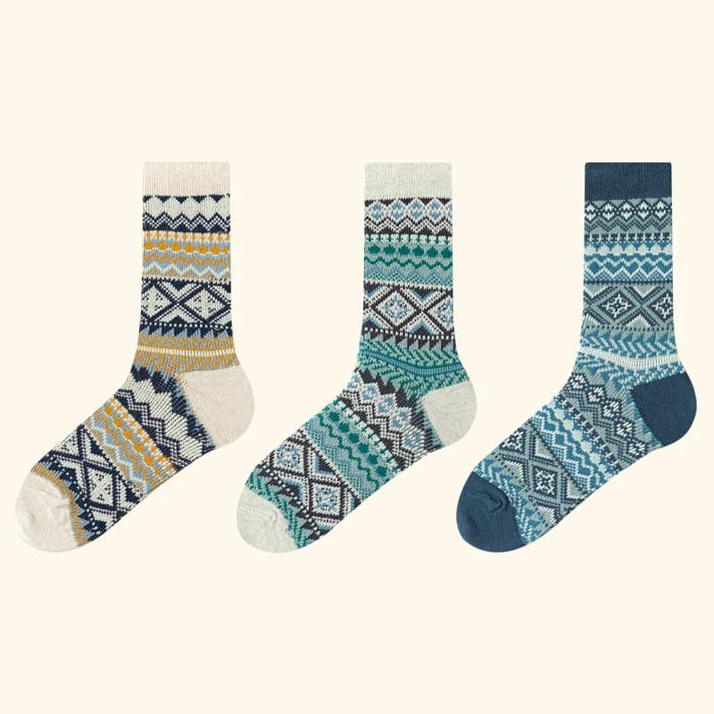 Men's Colorful Crew Socks, 3-Pair Pack
