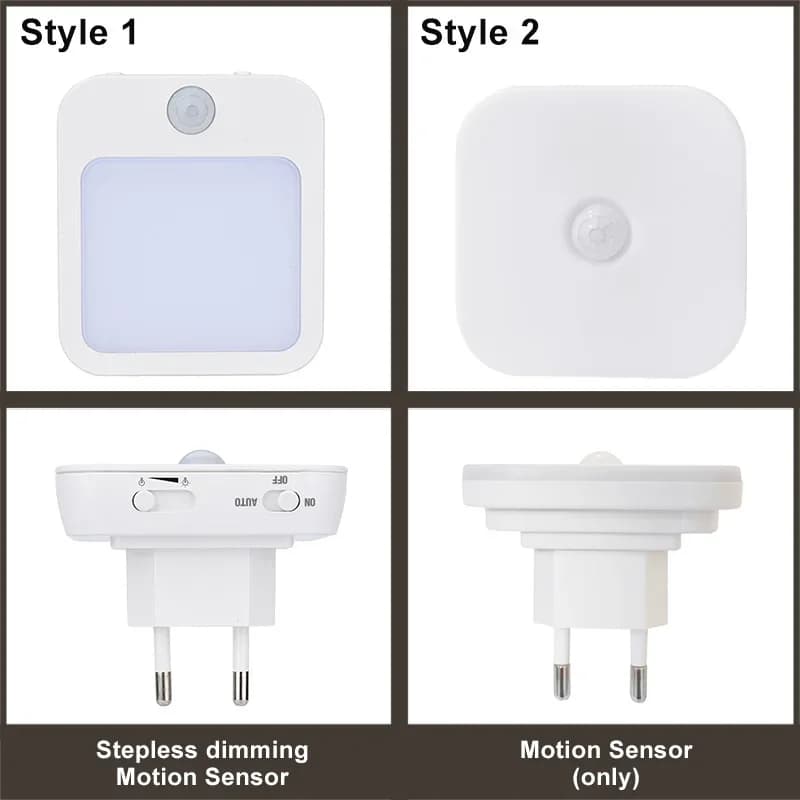 Night Light Motion Sensor LED Light EU/US Plug Lamps Children'S Night Light Wireless Night Lamp For Bedside Table Bedroom Nigh