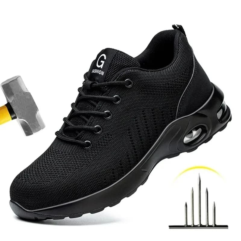 Steel Toe Safety Shoes for Men Women Comfortable Breathable Non Slip Work Shoes Security Protective Shoes Comfortable Sneakers