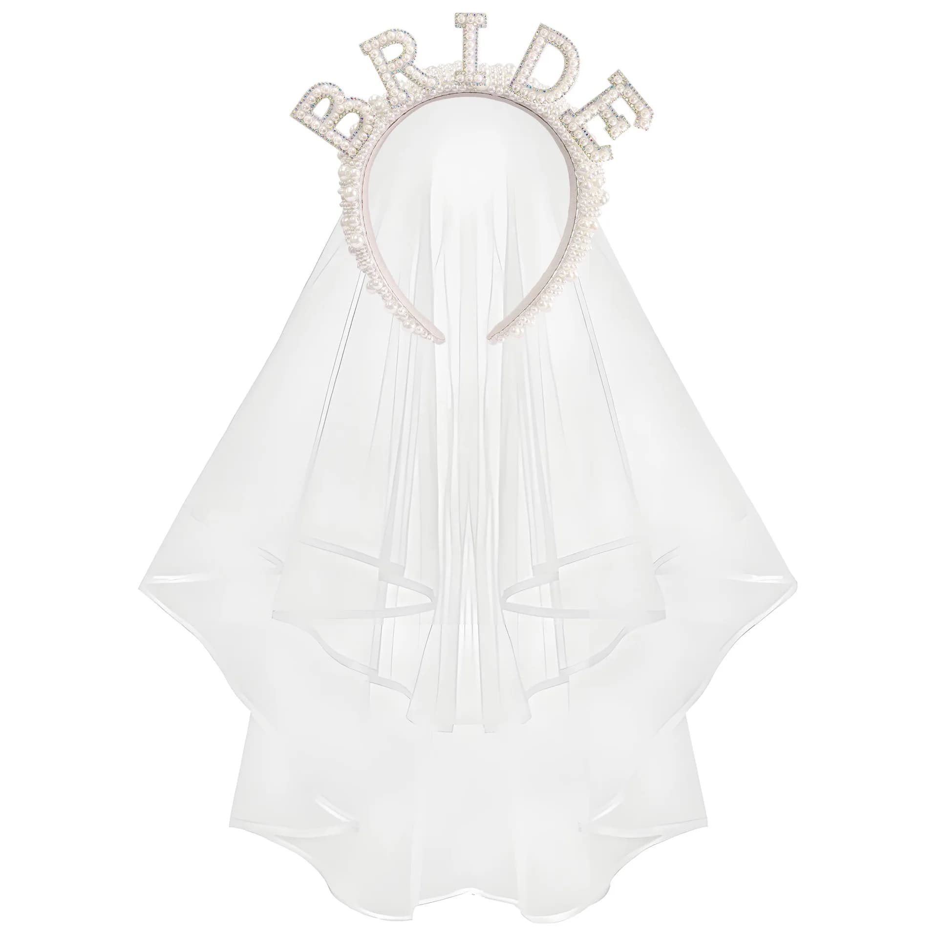 Bride To Be Tiara Crown Sash Veil Set