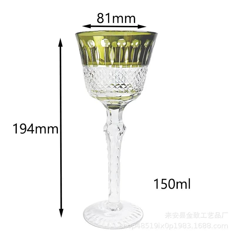 Handmade Crystal Champagne Goblet Glasses