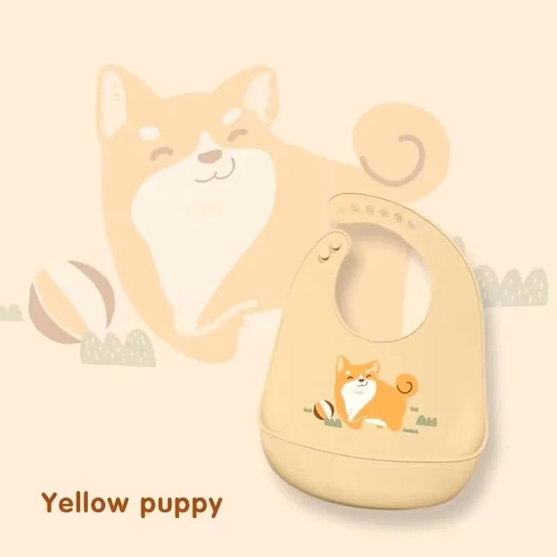 Silicone Waterproof Baby Feeding Bib Adjustable