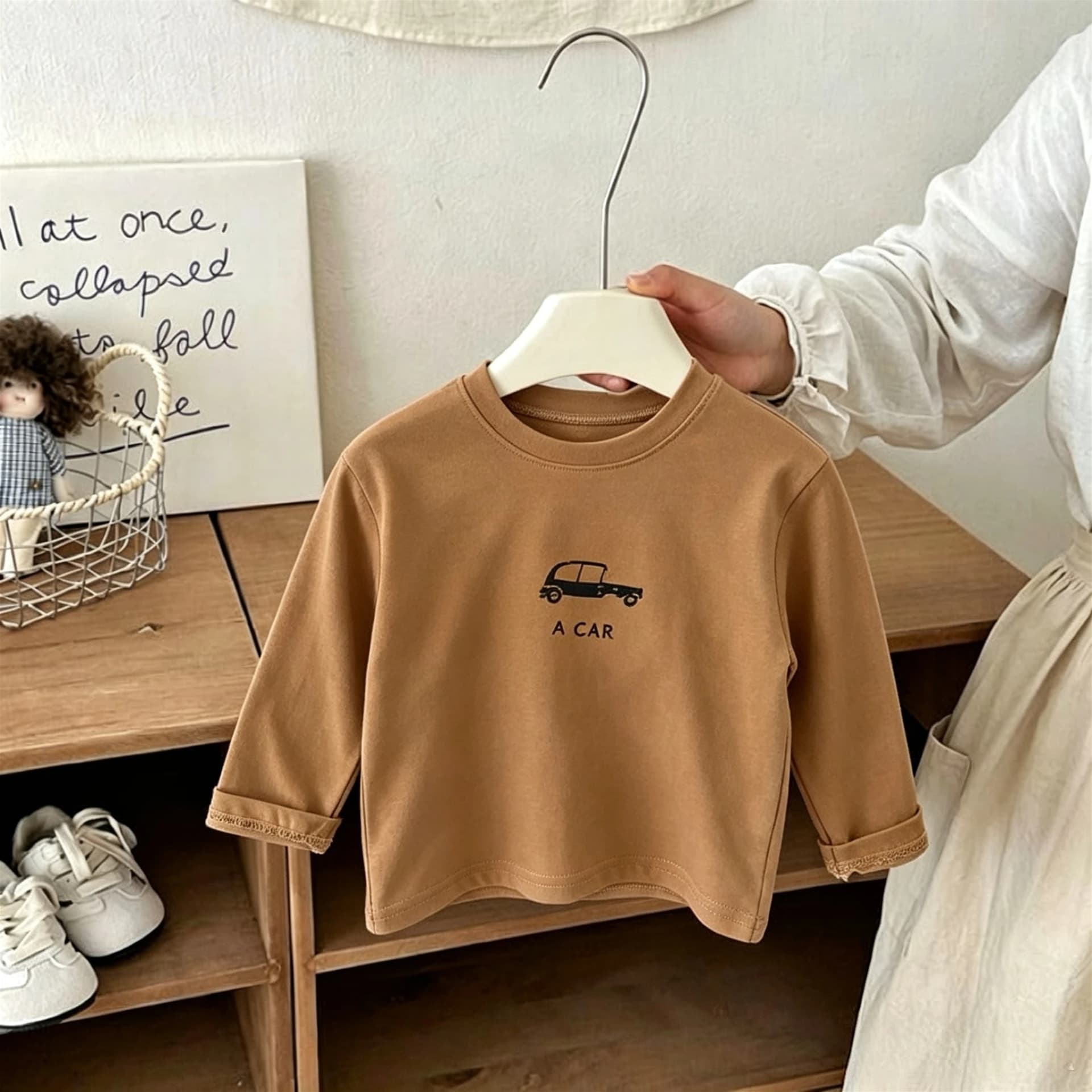 Long Sleeve Crewneck T-Shirt for Kids