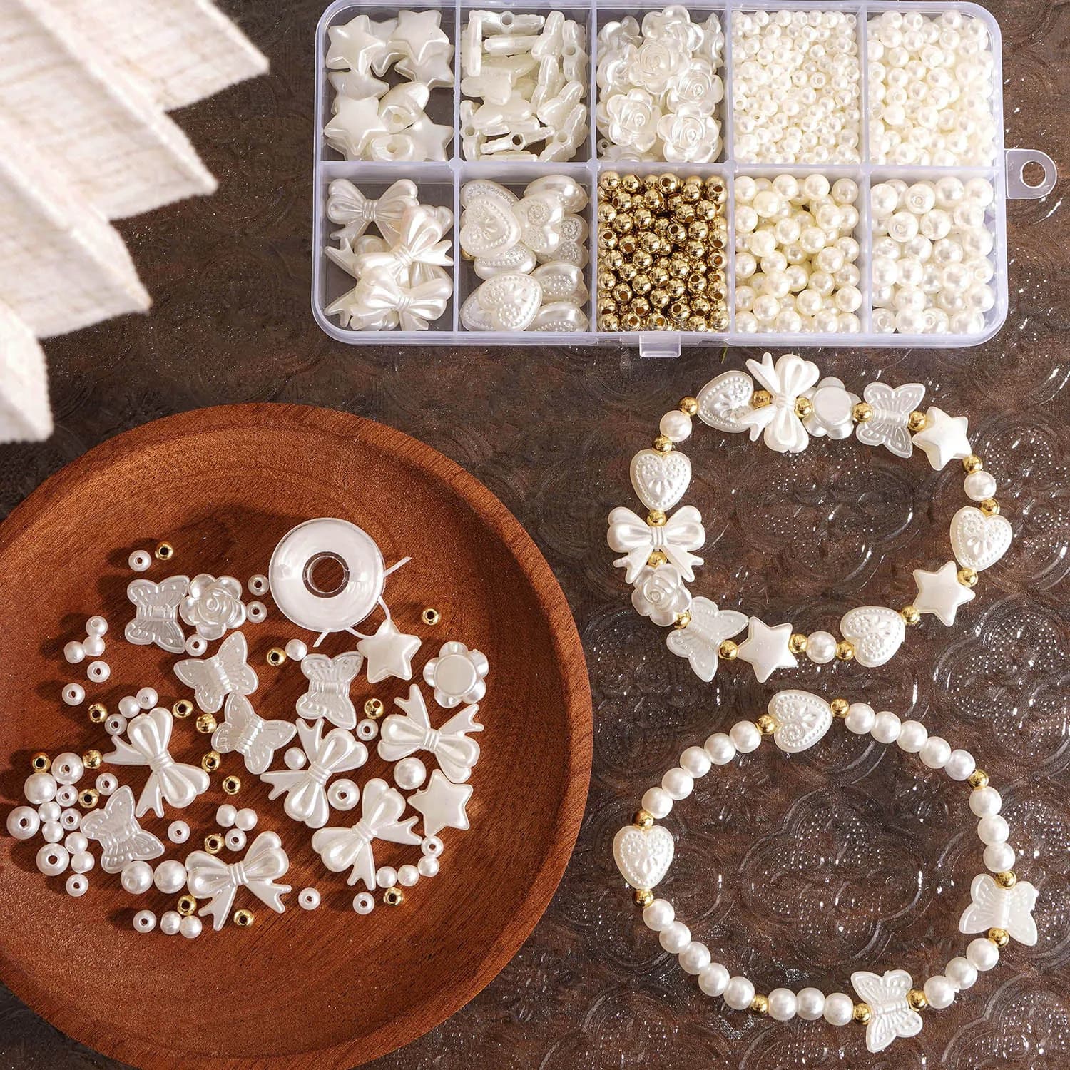 Faux Pearl Beading Kit, 800 Pieces