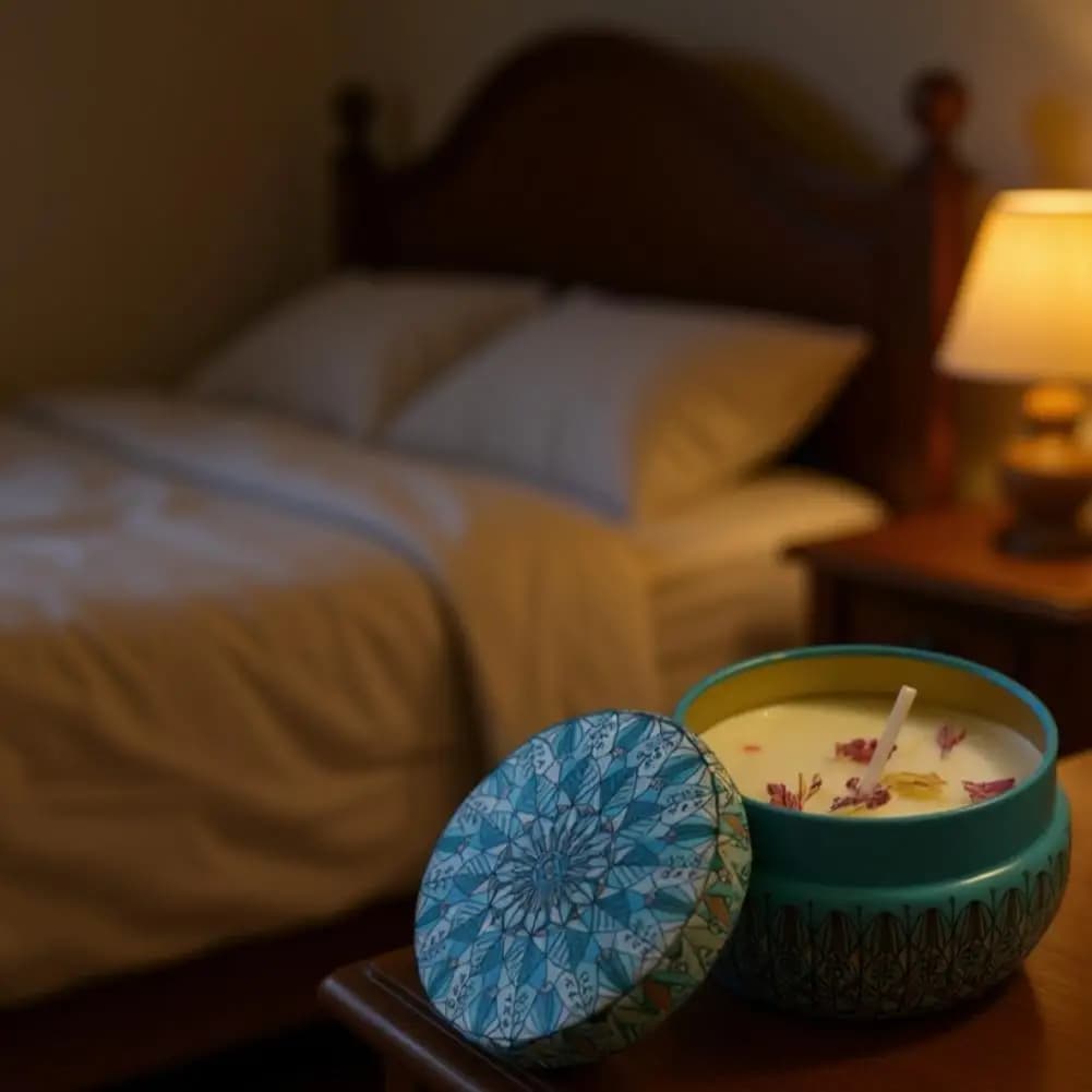 Soy Wax Scented Candle with Dried Flowers