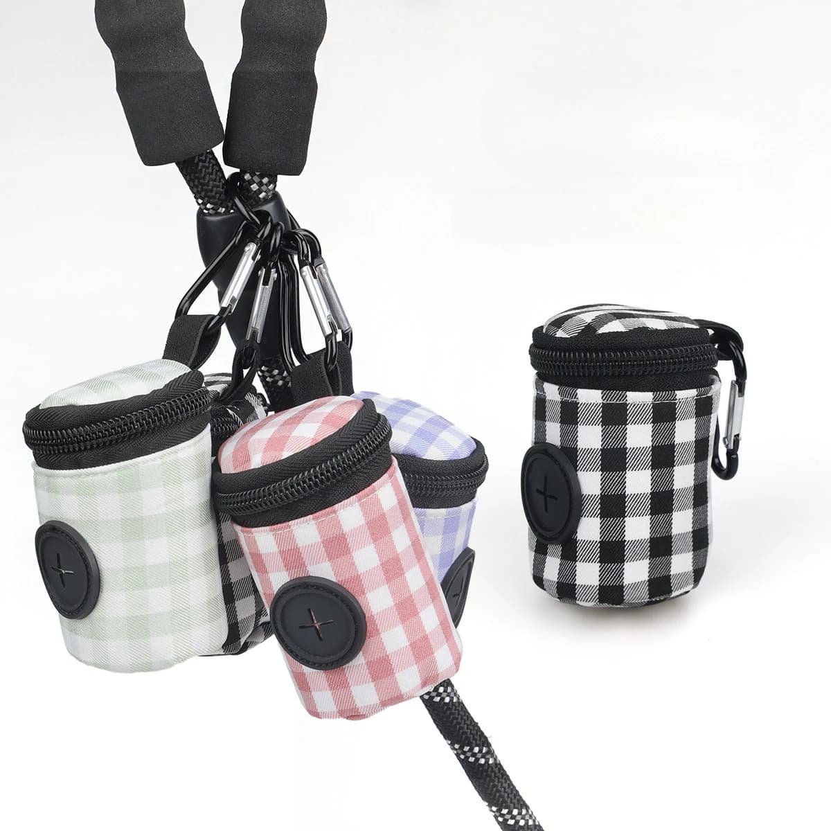 Checkered Pet Waste Bag Holder