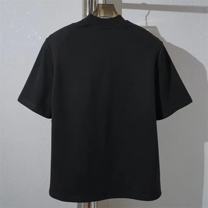 Women's t-shirt New letter embroidered round neck pullover for summer 2025 Couple style fit loose Cotton blend short sleeved top