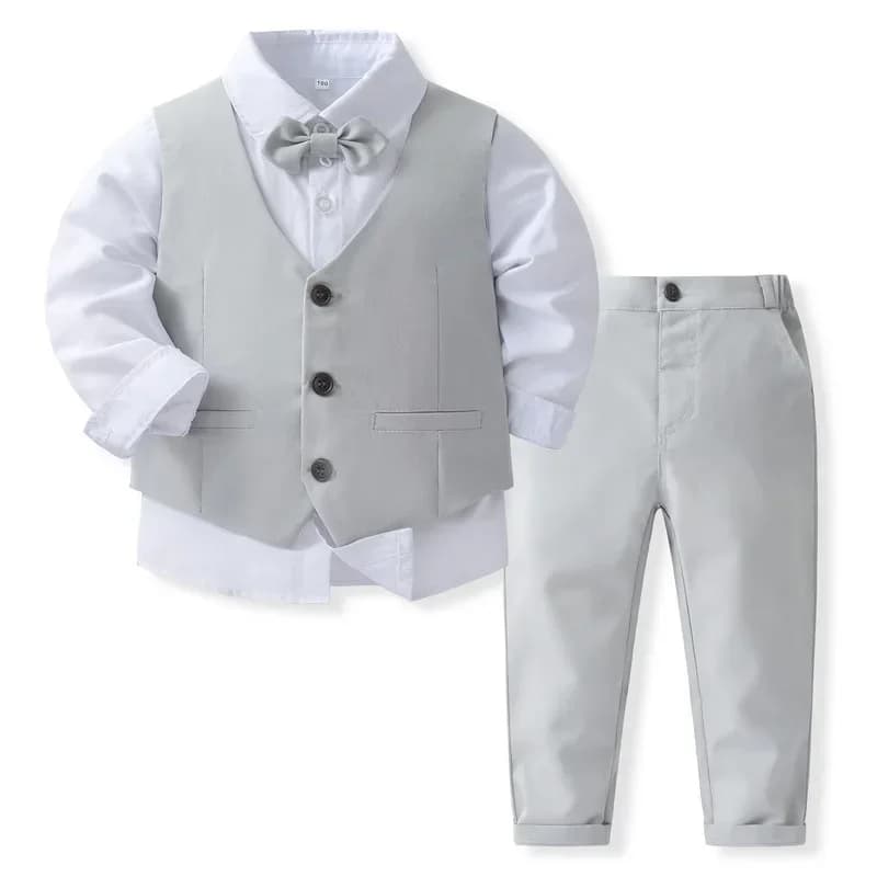 Kids Solid Formal Cotton Suit 1-6 Years