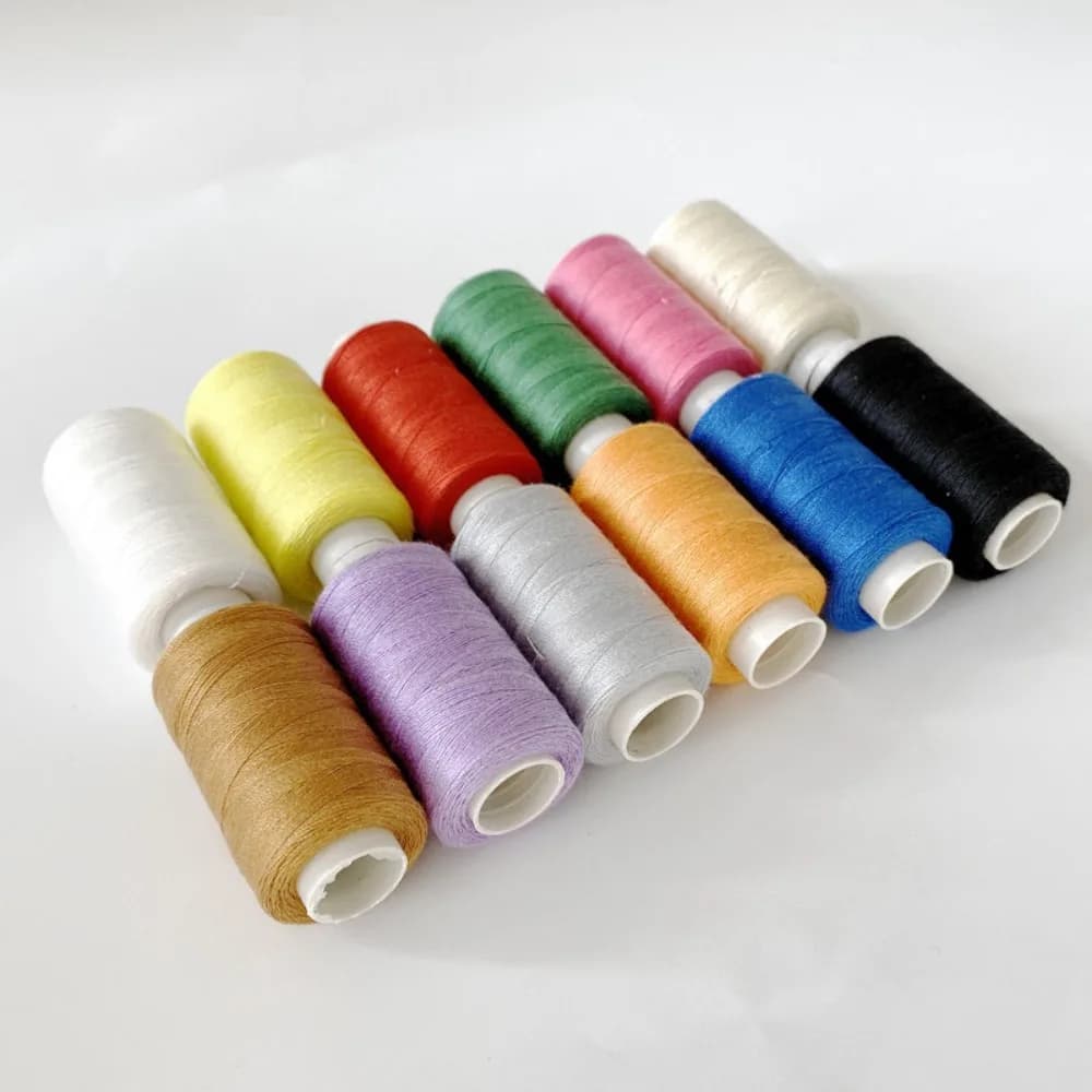 12 Color Polyester Sewing Thread Set