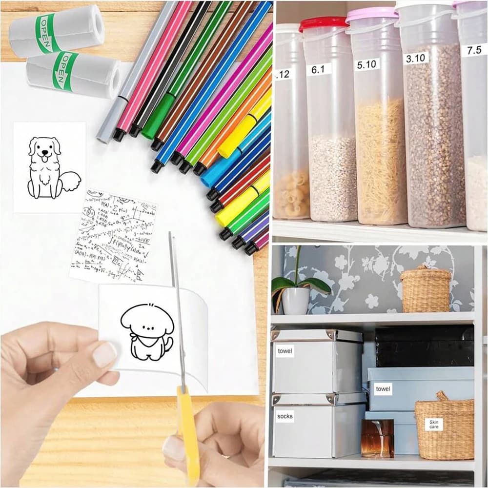 Mini Printer Thermal Sticker Paper Rolls