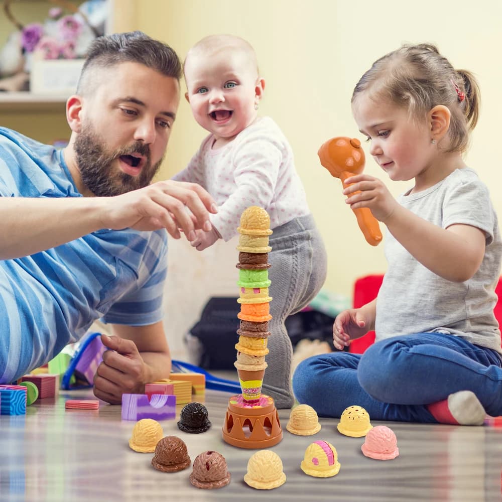 Children's Stacking Ice Cream Kitchen Play Set